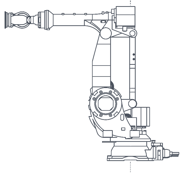 FANUC 机器人侧视图